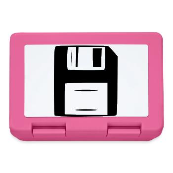Floppy Disk Computer Retro Gift - Lunchbox - pink - Front