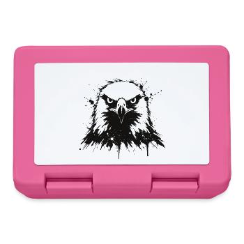 Dunkler Adler in Splatter-Spot - Brotdose - Pink - Vorne