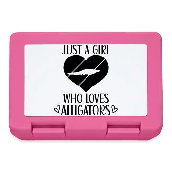 Alligator Herz Silhouette - Brotdose - Pink - Vorne