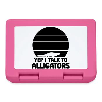Alligator Silhouette - Brotdose - Pink - Vorne