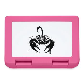 Skorpionschwarzer Tintenspritzer - Brotdose - Pink - Vorne
