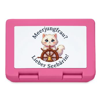 Meerjungfrau? Lieber Seebärin! - Brotdose - Pink - Vorne