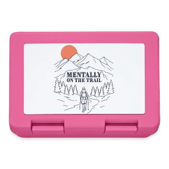Mountains - Mentally on the Trail - Lunchbox - pink - Front