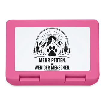 Mehr Pfoten Weniger Menschen - Brotdose - Pink - Vorne