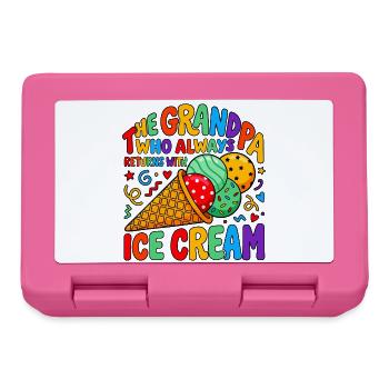 Opa mit Eiscreme - Lunchbox - pink - Front