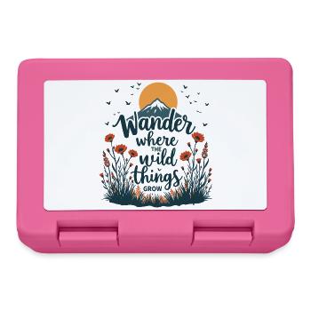 Hiking - Wander Where the Wild Things Grow - Lunchbox - pink - Front