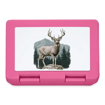 Deer with antlers - Lunchbox - pink - Front
