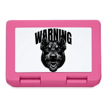 Avertissement pour chiens - Boîte à goûter - rose - Devant