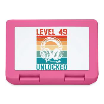 49. Geburtstag Level 49 unlocked - Brotdose - Pink - Vorne