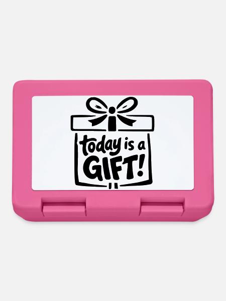 Today is a Gift - Brotdose - Pink