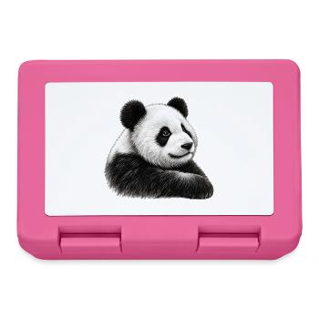 Panda Illustration - Brotdose - Pink - Vorne