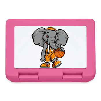 Basketball Elefant - Brotdose - Pink - Vorne