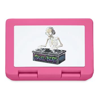 Skelettartiger DJ Skull Beat - Brotdose - Pink - Vorne