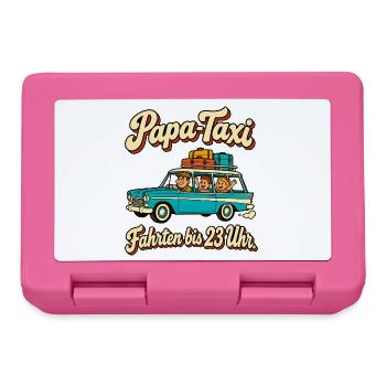 Papa-Taxi Fahrten bis 23 Uhr - Brotdose - Pink - Vorne