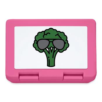 Broccoli avec lunettes de soleil – Légumes frais - Boîte à goûter - rose - Devant