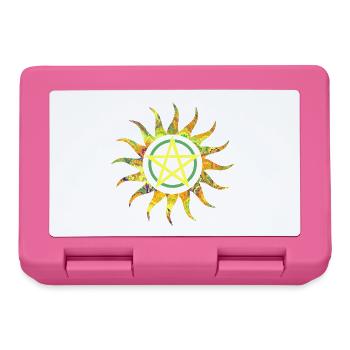 pentagramme au soleil e 258 - Boîte à goûter - rose - Devant