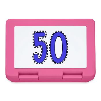 50. 50 ANS. 50e ANNIVERSAIRE. ANNIVERSAIRE 50 ANS. - Boîte à goûter - rose - Devant