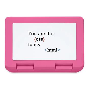 CodeSymbolism Curly and Angle - Lunchbox - pink - Front