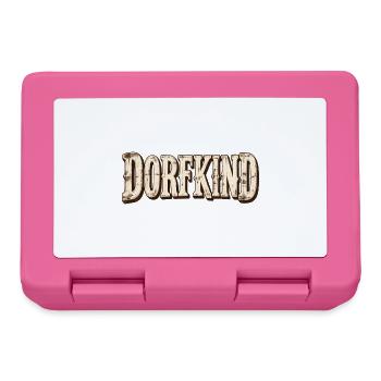 Dorfkind Retro Typografie im Western-Stil - Brotdose - Pink - Vorne