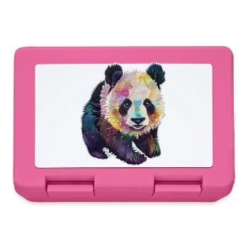 BABY PANDA AQUARELL - Brotdose - Pink - Vorne