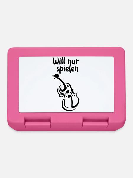 will nur Geige spielen - Brotdose - Pink