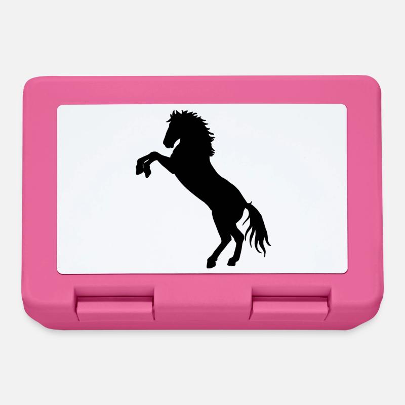 Cheval cheval poney cheval sauvage cavalier étalon - Boîte à goûter - rose