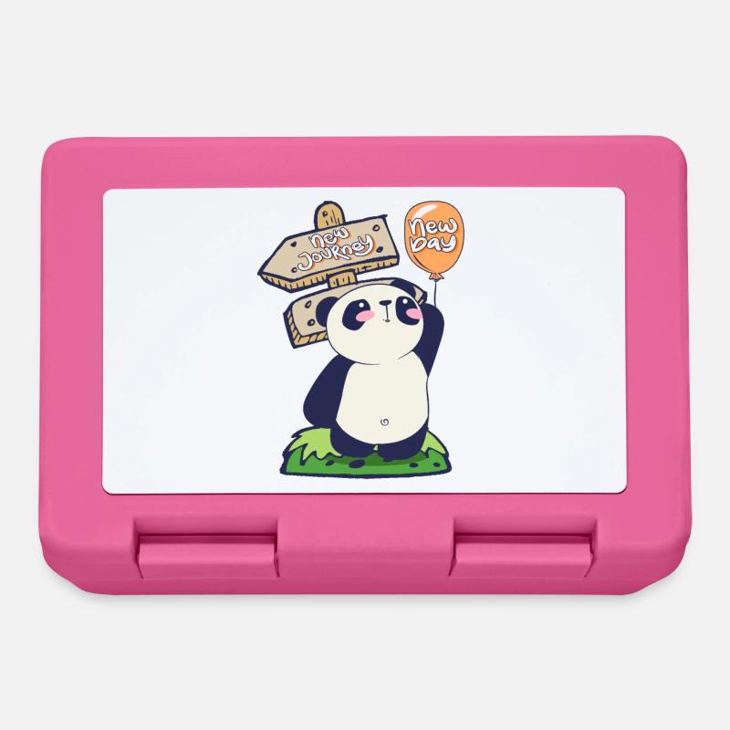 Panda Reise - Brotdose - Pink