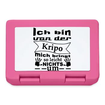 Kripo Humor Polizei Spruch Fun Geschenk - Brotdose - Pink - Vorne