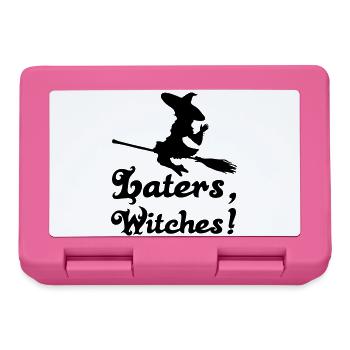 Halloween, Hexe, Fun, lustig, Spruch, Geschenk - Brotdose - Pink - Vorne