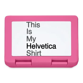 Typography shirt graphic design gift bark - Lunchbox - pink - Front