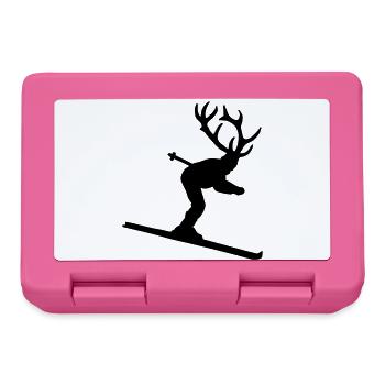 Skihirsch Après-Ski Wintersport für Skifahrer - Brotdose - Pink - Vorne