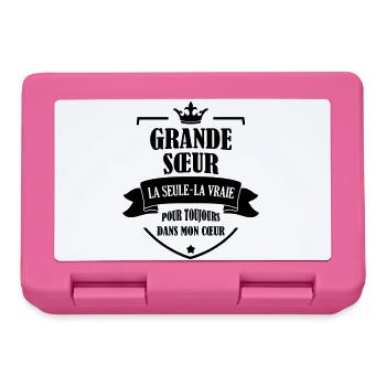 Soeur Soeurette Frère Naissance Bébé Sœur - Boîte à goûter - rose - Devant