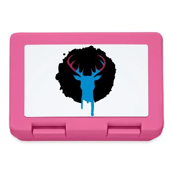 Hirsch Patch Graffiti - Brotdose - Pink - Vorne