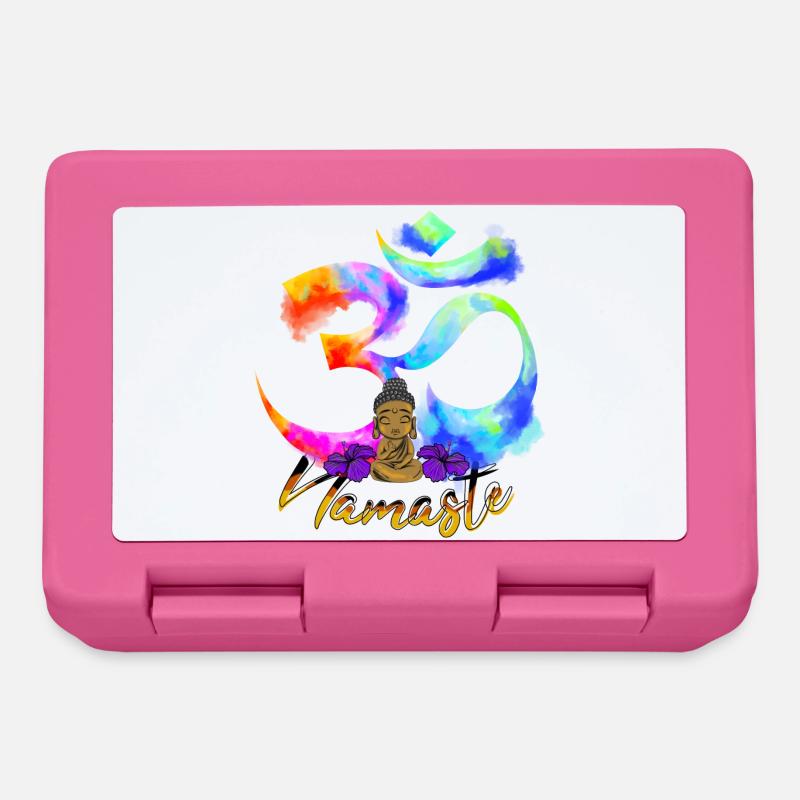 Namaste-Bogen-Iris-Buddha - Brotdose - Pink