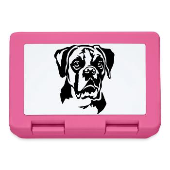 Boxer Kopf - Brotdose - Pink - Vorne
