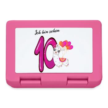 Zehnter Geburtstag Ich bin schon zehn Jahre - Brotdose - Pink - Vorne