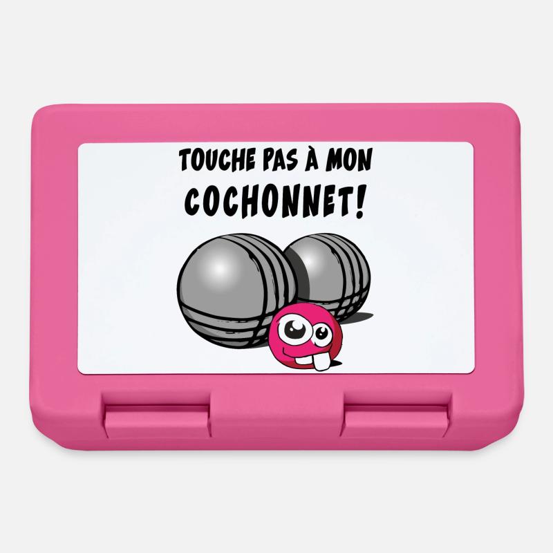 touche pas a mon cochonnet - Boîte à goûter - rose