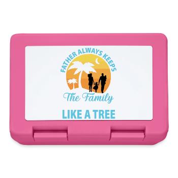Vater hält Familie wie einen Baum - Brotdose - Pink - Vorne
