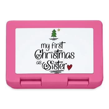 My first Christmas as Sister - Lunchbox - pink - Front