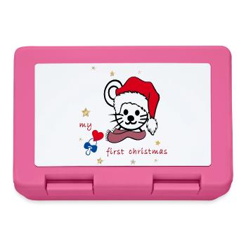 my first christmas - Brotdose - Pink - Vorne
