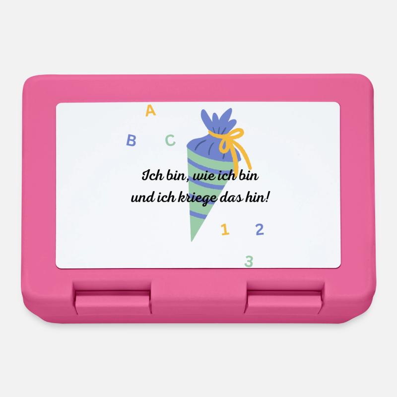 Ich bin, wie ich bin und ich kriege das hin!_gelb - Brotdose - Pink
