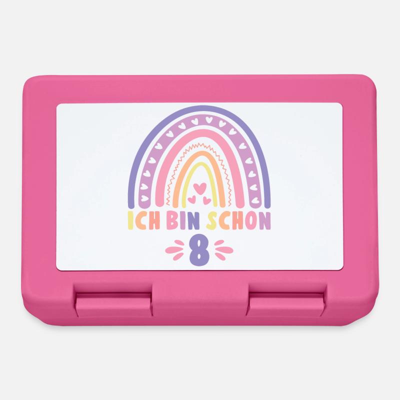 Ich bin schon 8 - 8 Geburtstag Mädchen Geschenk - Brotdose - Pink