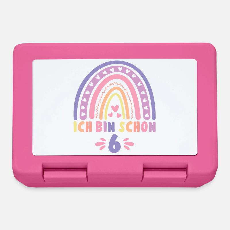 Ich bin schon 6 - 6 Geburtstag Mädchen Geschenk - Brotdose - Pink
