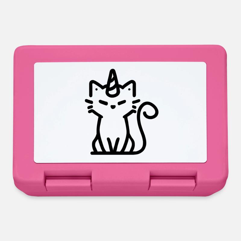 chat Licorne - Boîte à goûter - rose
