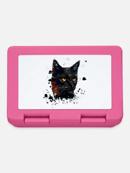 Cat Watercolor - Brotdose - Pink
