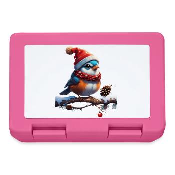Oiseau de Noël doux, petit et sympathique - Boîte à goûter - rose - Devant