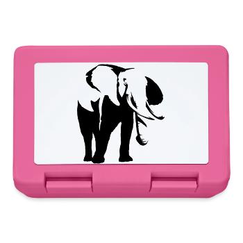 Eléphant d’Afrique - Boîte à goûter - rose - Devant