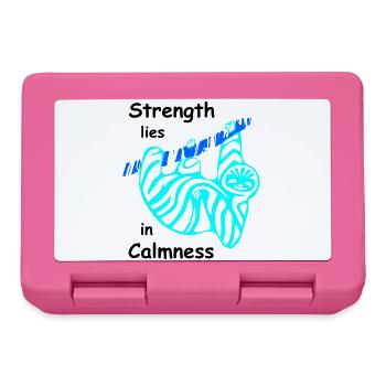Sloth Calmness - Lunchbox - pink - Front