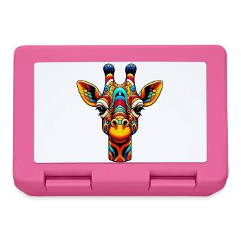Girafe - Boîte à goûter - rose - Devant