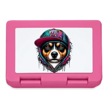 Chien - Boîte à goûter - rose - Devant